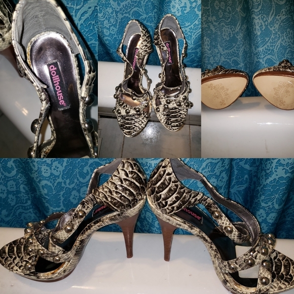 Doll House Studded Strappy Heels - Picture 1 of 4